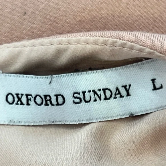 OXFORD SUNDAY Faux Suede Bell 3/4
Sleeve Blouse Size Large Dusty Light Pink - Picture 9 of 11